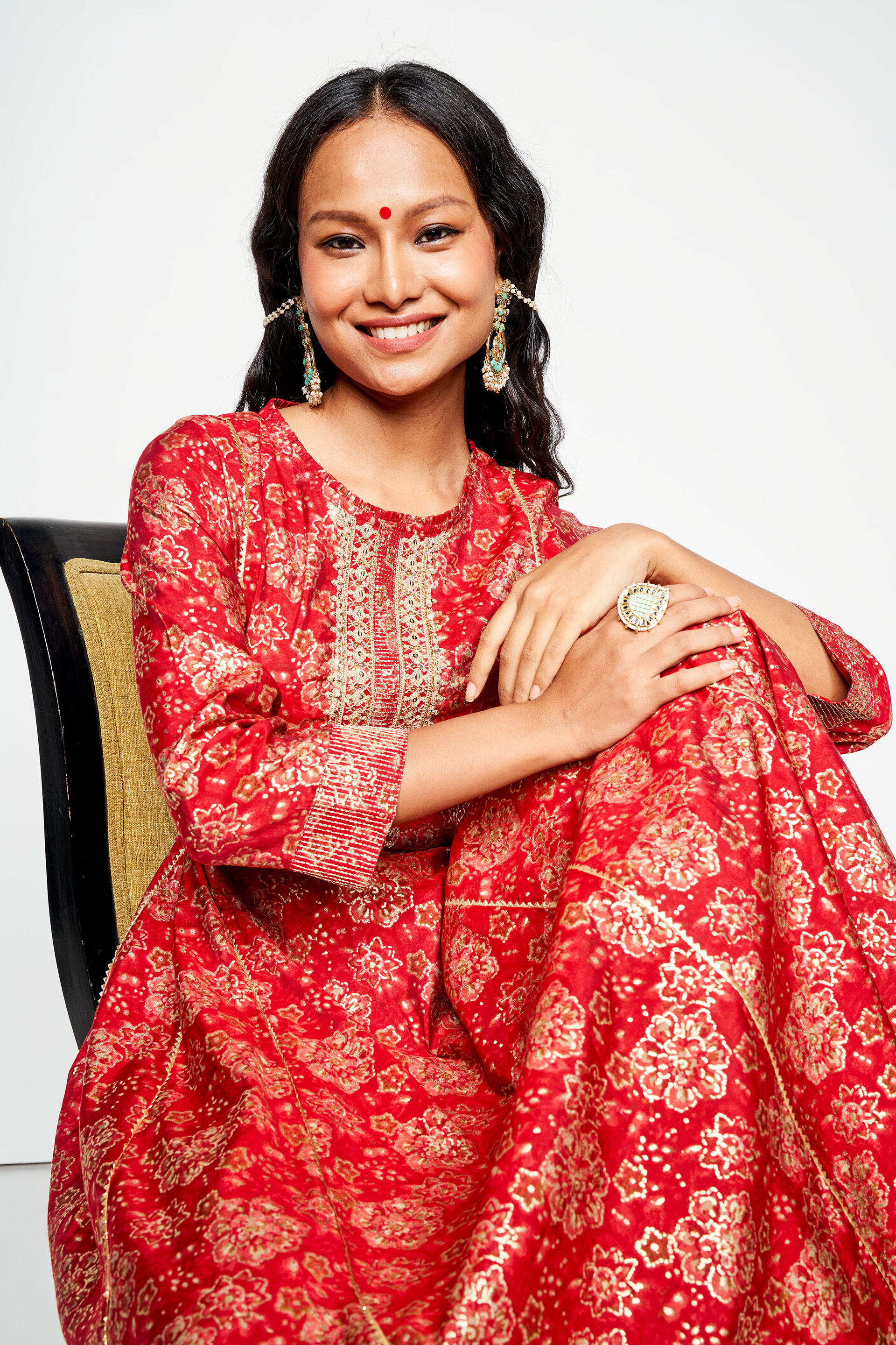 Saj Fit And Flare Kurta, Pink, image 6